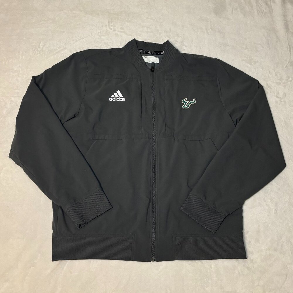 SOUTH FLORIDA BULLS ADIDAS Men Aeroready Bomber Jacket Large Tall Team Issued